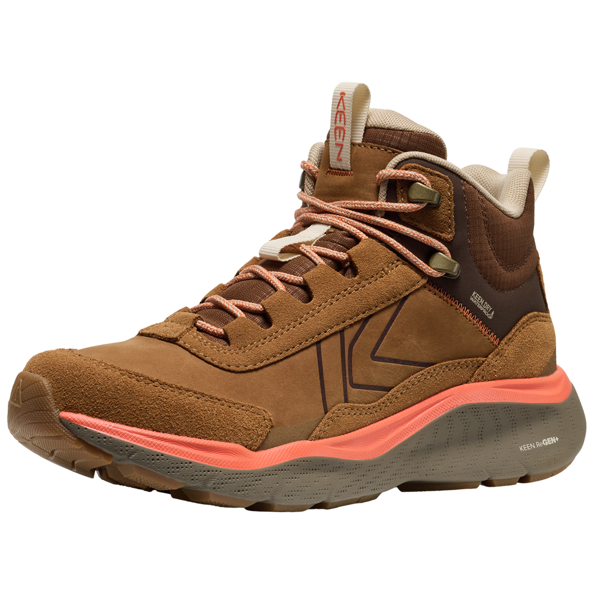 KEEN W Leiki Leather Mid WP Wander-/Trekkingschuhe halbhoch in BRAUN