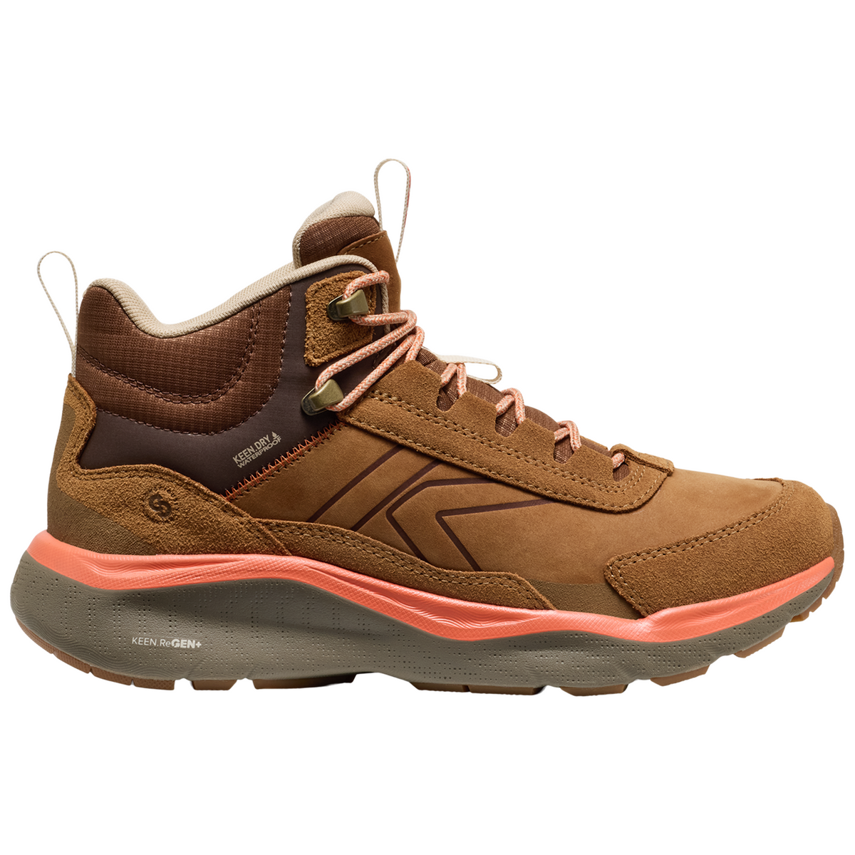 KEEN W Leiki Leather Mid WP Wander-/Trekkingschuhe halbhoch in BRAUN