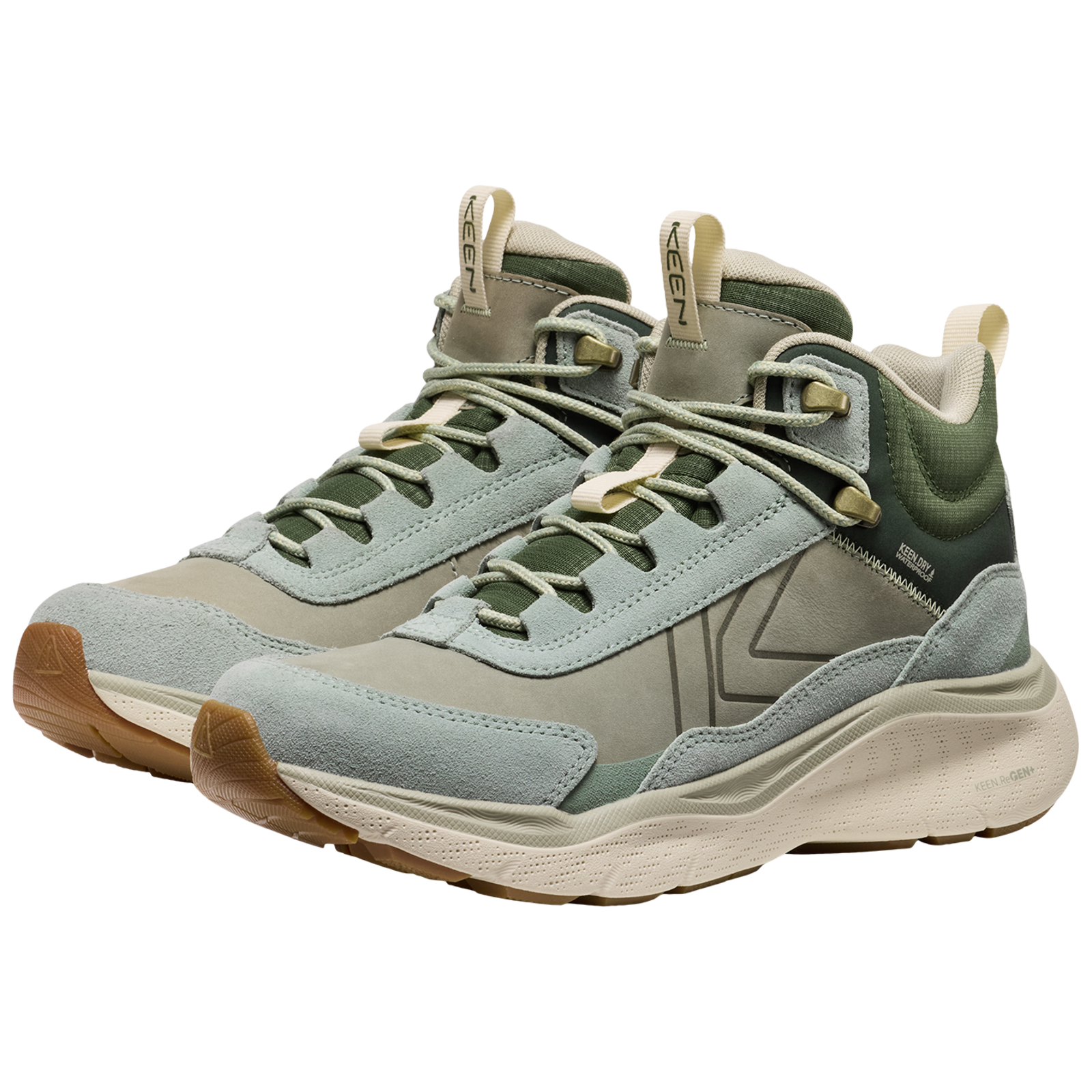 KEEN W Leiki Leather Mid WP Wander-/Trekkingschuhe halbhoch in GRÜN
