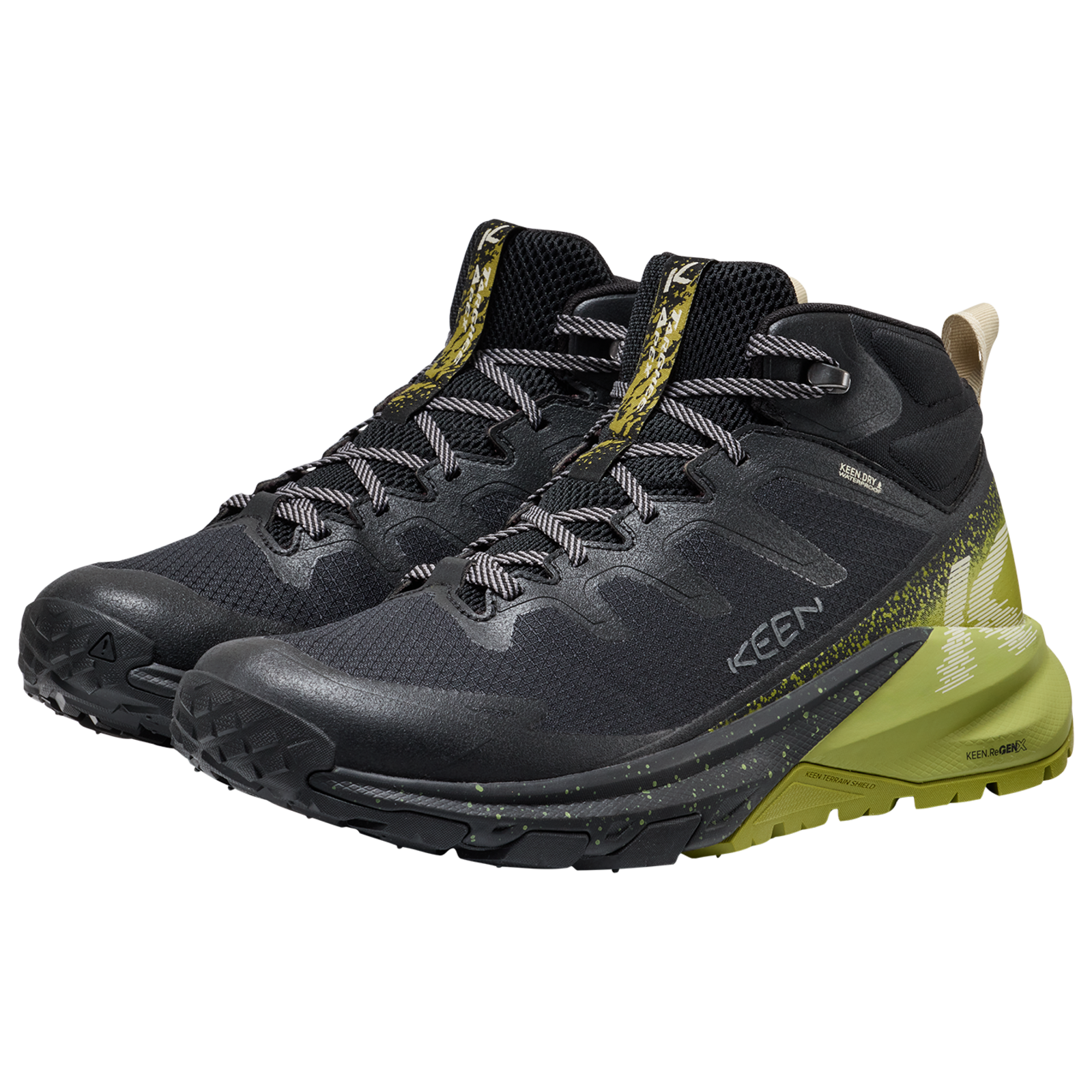 KEEN M Targhee Apex Mid WP Wander-/Trekkingschuhe halbhoch in SCHWARZ